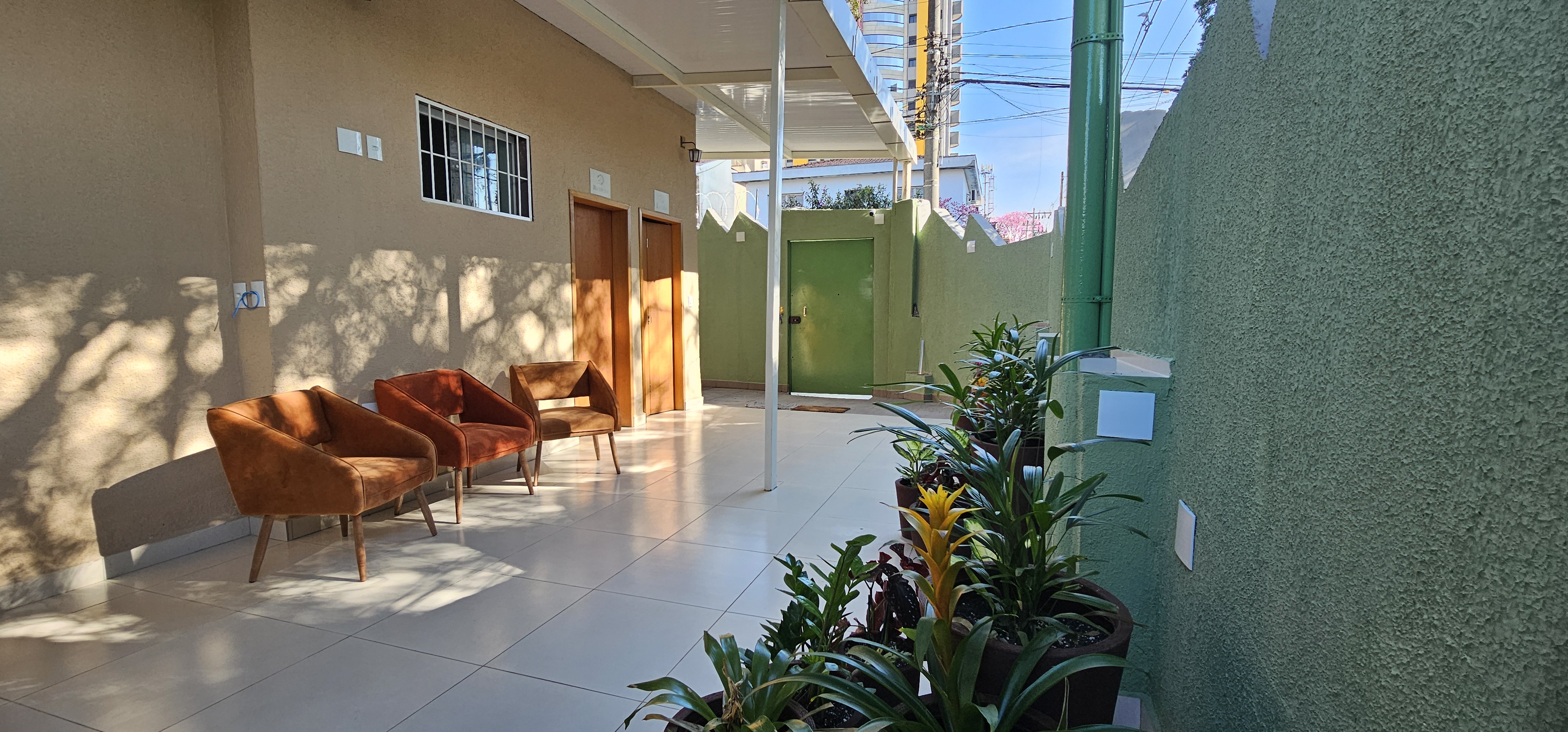 Detalhe da área externa da residência
